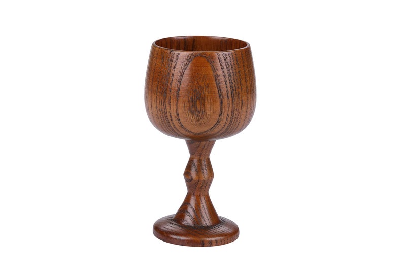 I-MART Handcrafted Wooden Goblet Chalice Cup 5 oz Jujube Wood Wine Goblet for Communion Cups, Chalice Goblet Wooden Cup for Churches, Home, Rustic Kitchen and Gift - Image 1